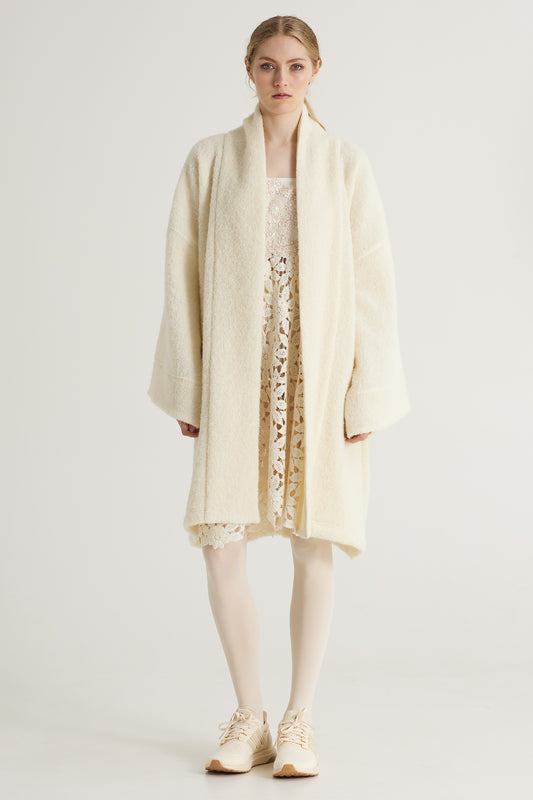 Wool Cardigan With Bell Sleeves