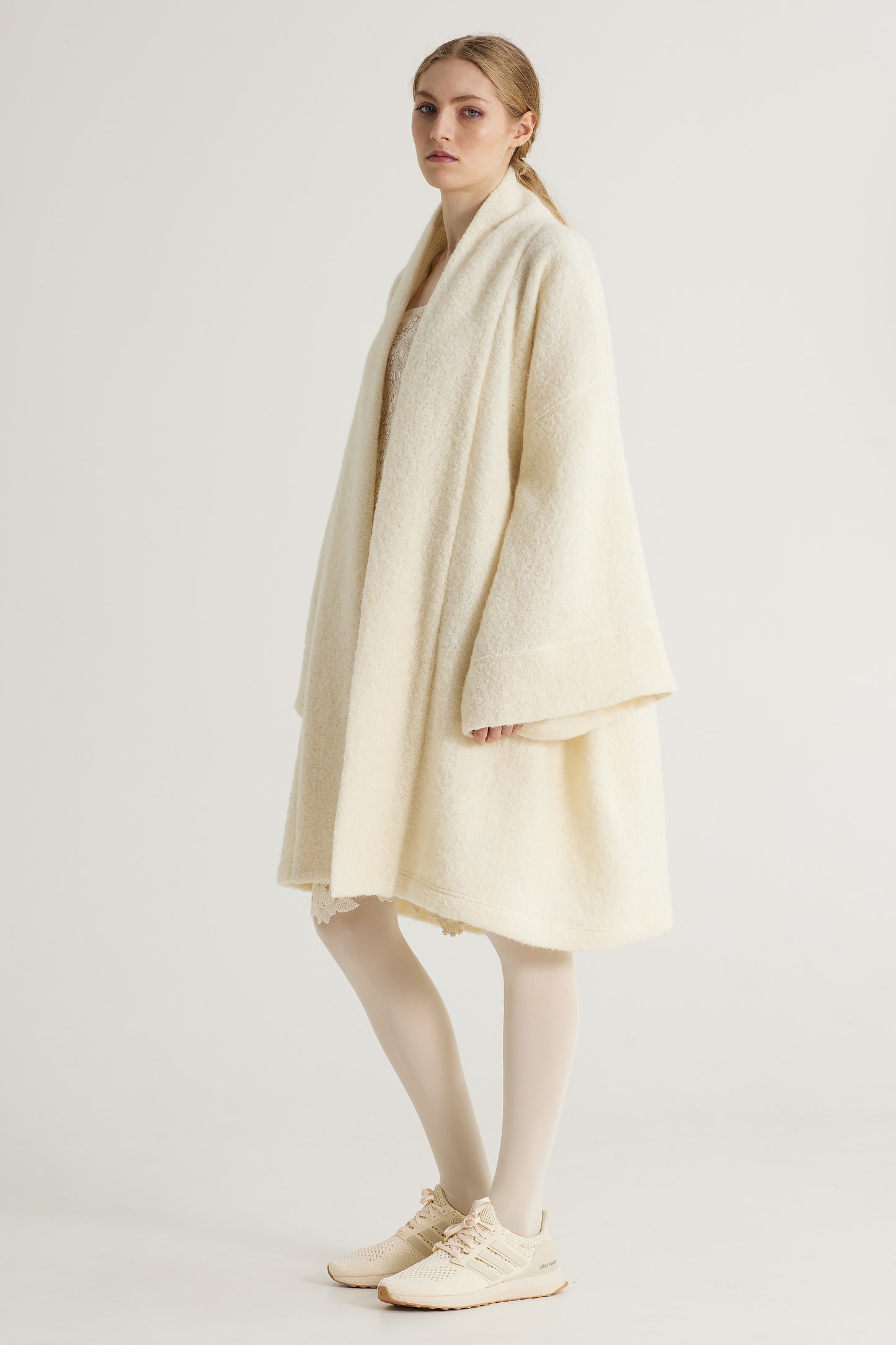 Wool Cardigan With Bell Sleeves