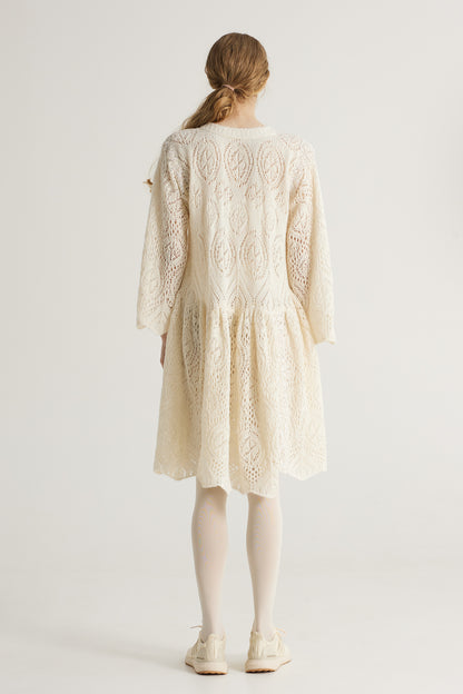Knitwear Wool Dress With Long Sleeves