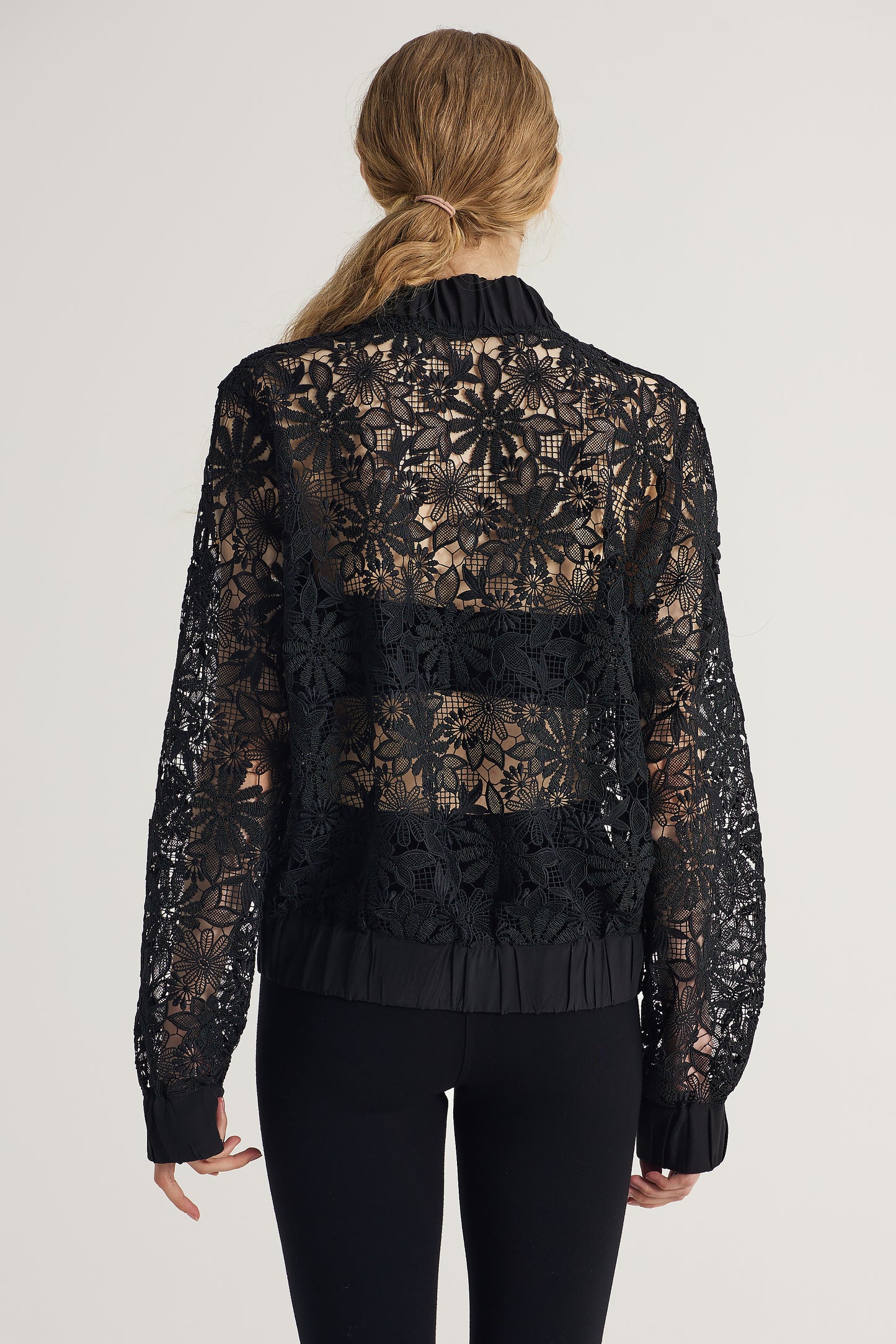 Lace Jacket With Silk Details