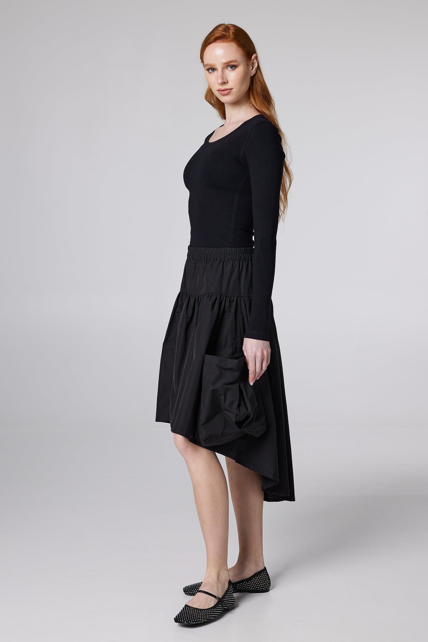 Cargo Midi Skirt With Adjustable Waistband