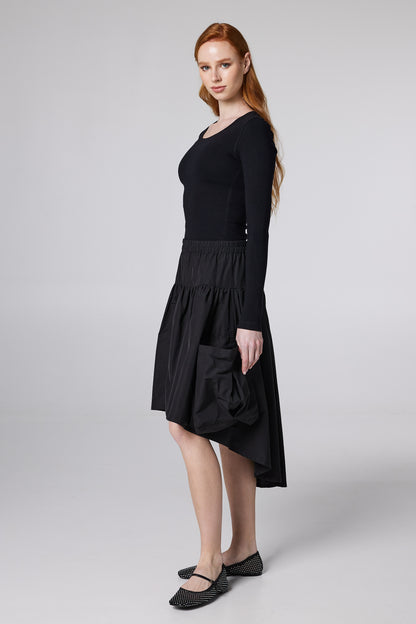 Cargo Midi Skirt With Adjustable Waistband