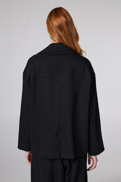 Blazer With Front Pockets And Lapel Collar