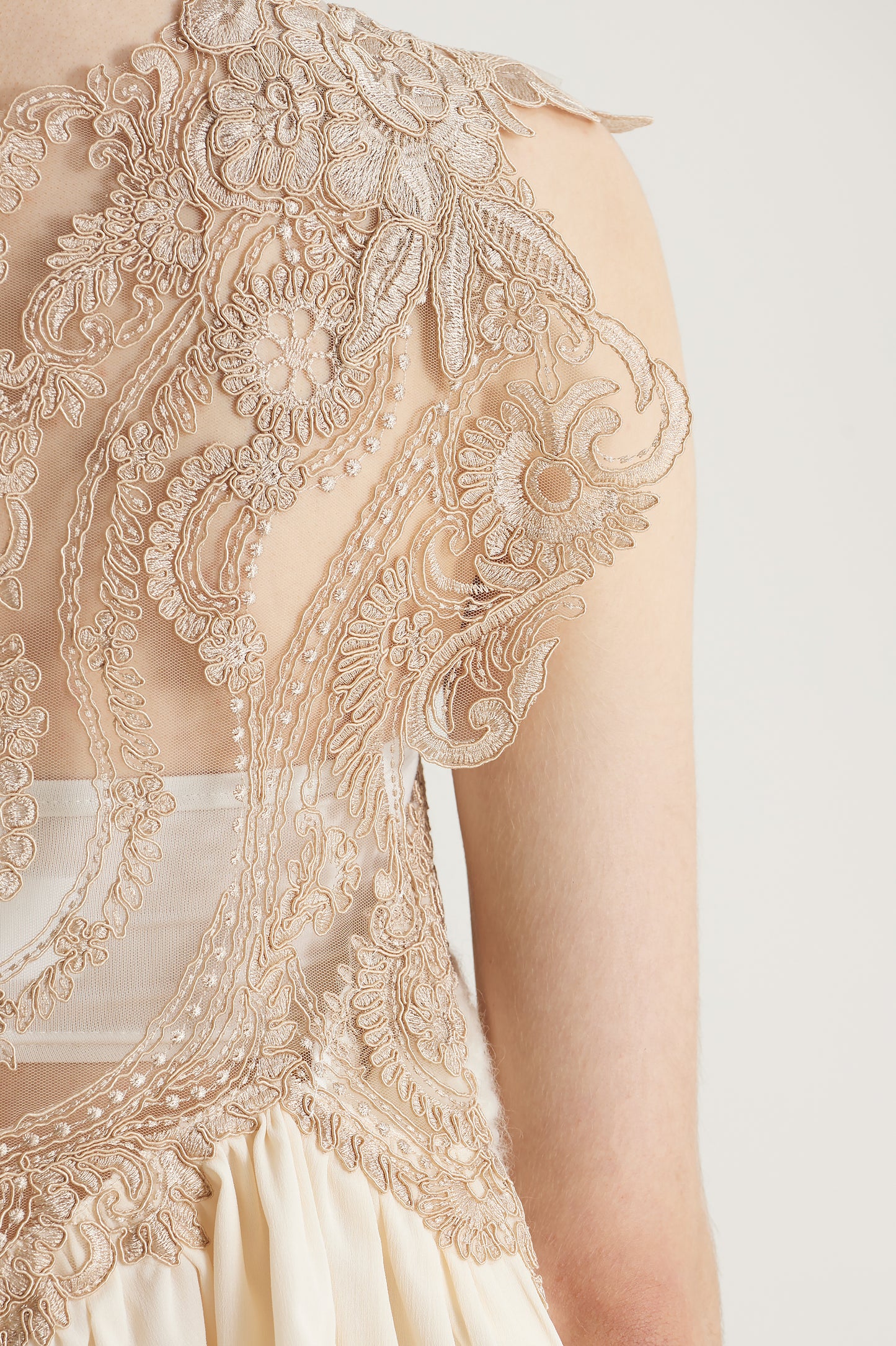 Knitwear Blouse With Lace Top And Back Details