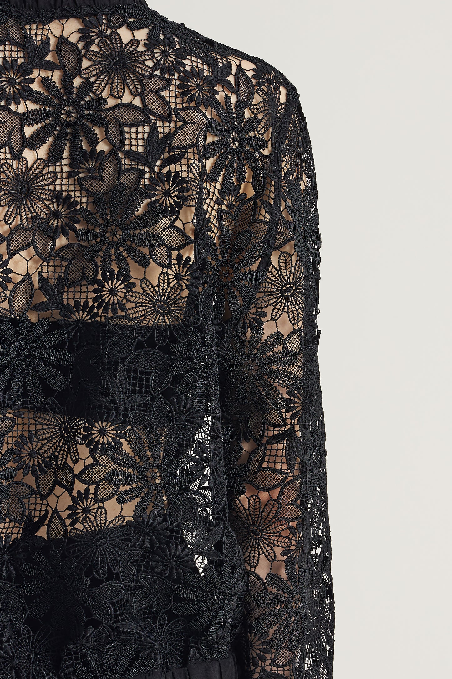 Lace Jacket With Silk Details