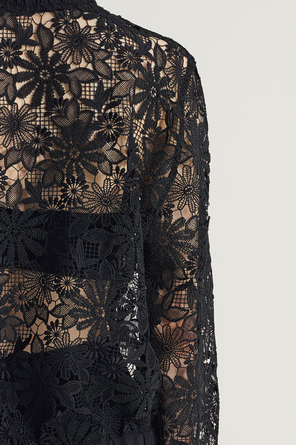 Lace Jacket With Silk Details