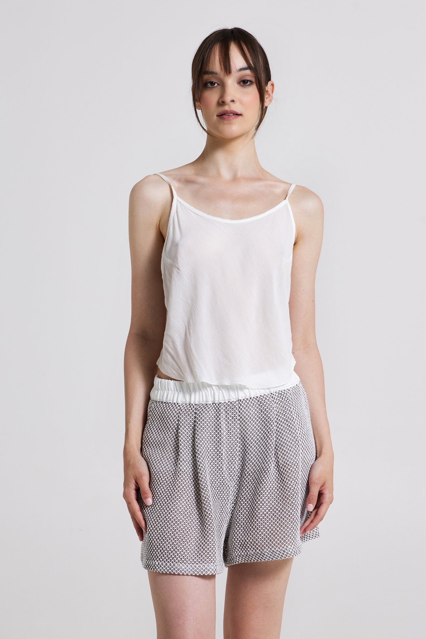 Light Knitwear Shorts With Elastic Waistband