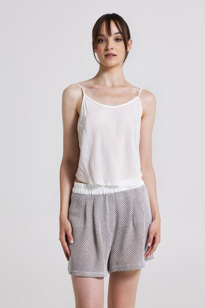 Light Knitwear Shorts With Elastic Waistband