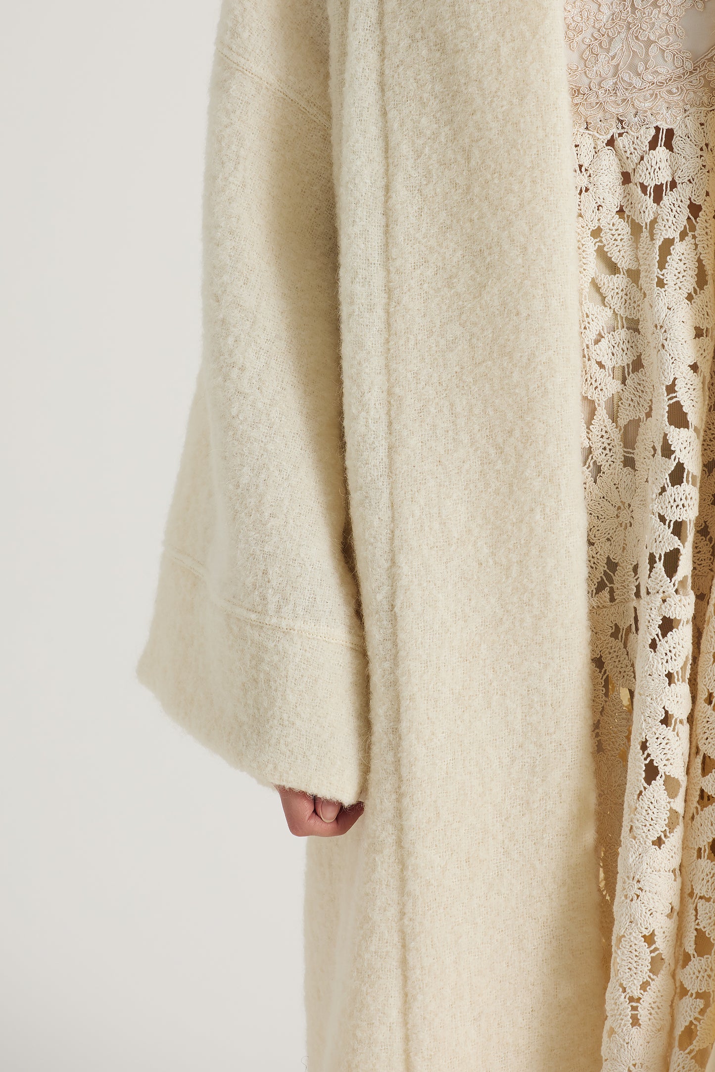 Wool Cardigan With Bell Sleeves