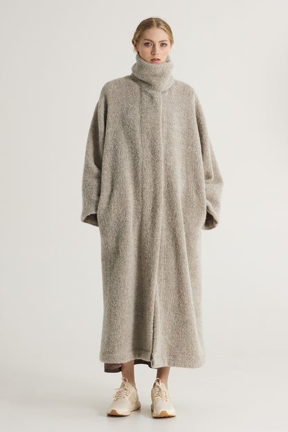 Long Wool Coat With Pockets