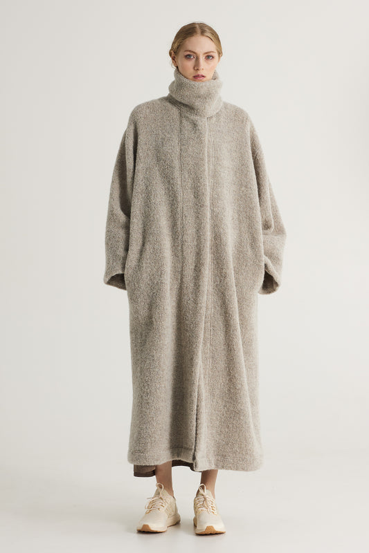 Long Wool Coat With Pockets