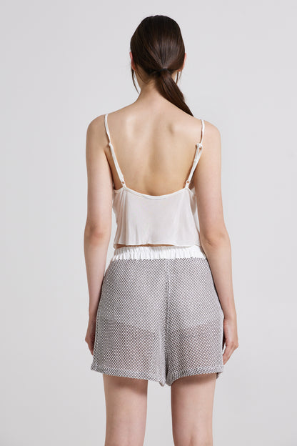 Light Knitwear Shorts With Elastic Waistband