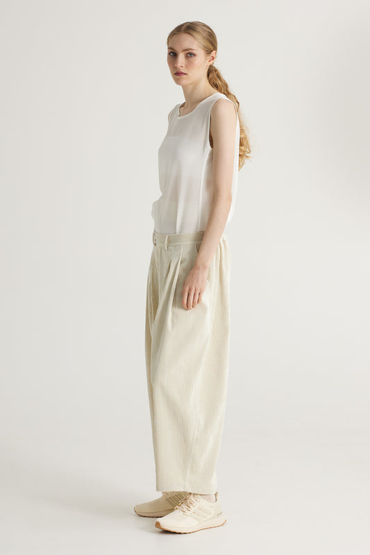 Corduroy Trousers With Front Pockets