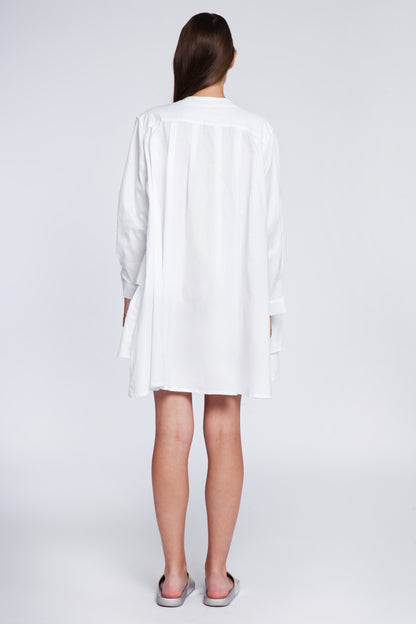 Wide short cotton dress