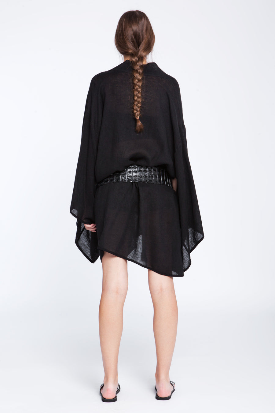 Short linen kimono