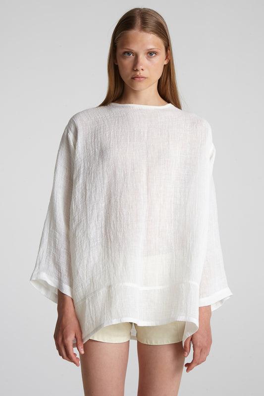 Wide linen blouse