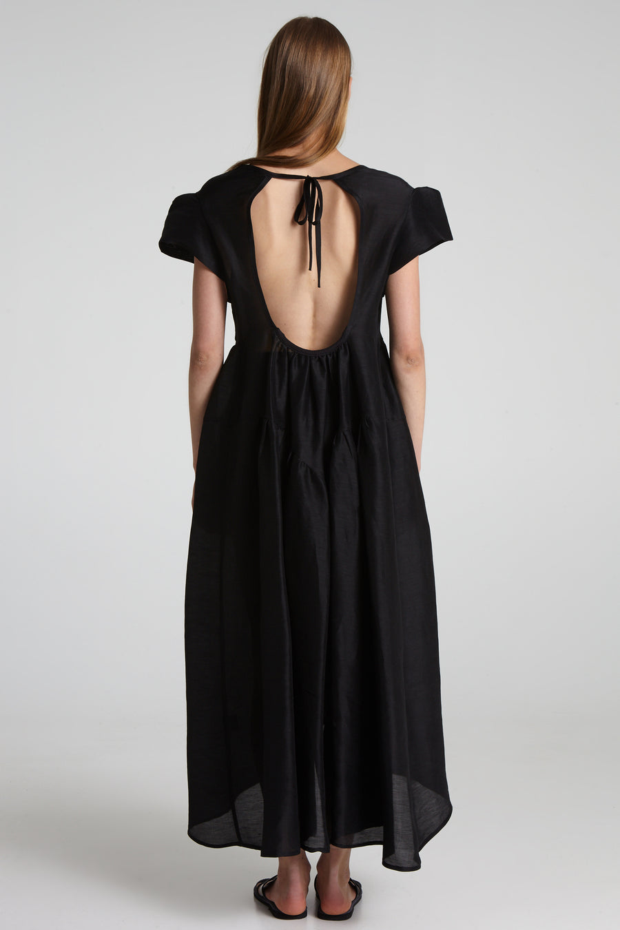 Open back long dress