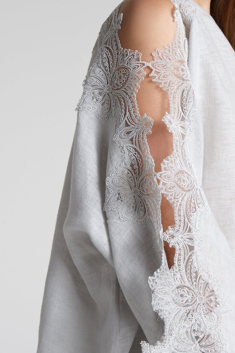 Open sleeves lace blouse