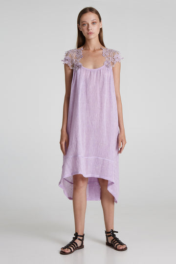 Lace open back dress