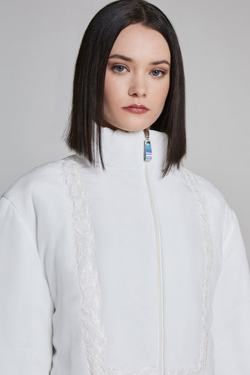 Short puffy jacket with zip