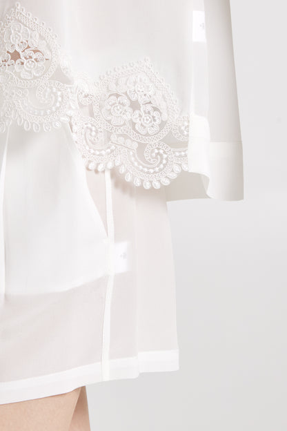 Silk Blouse With Lace