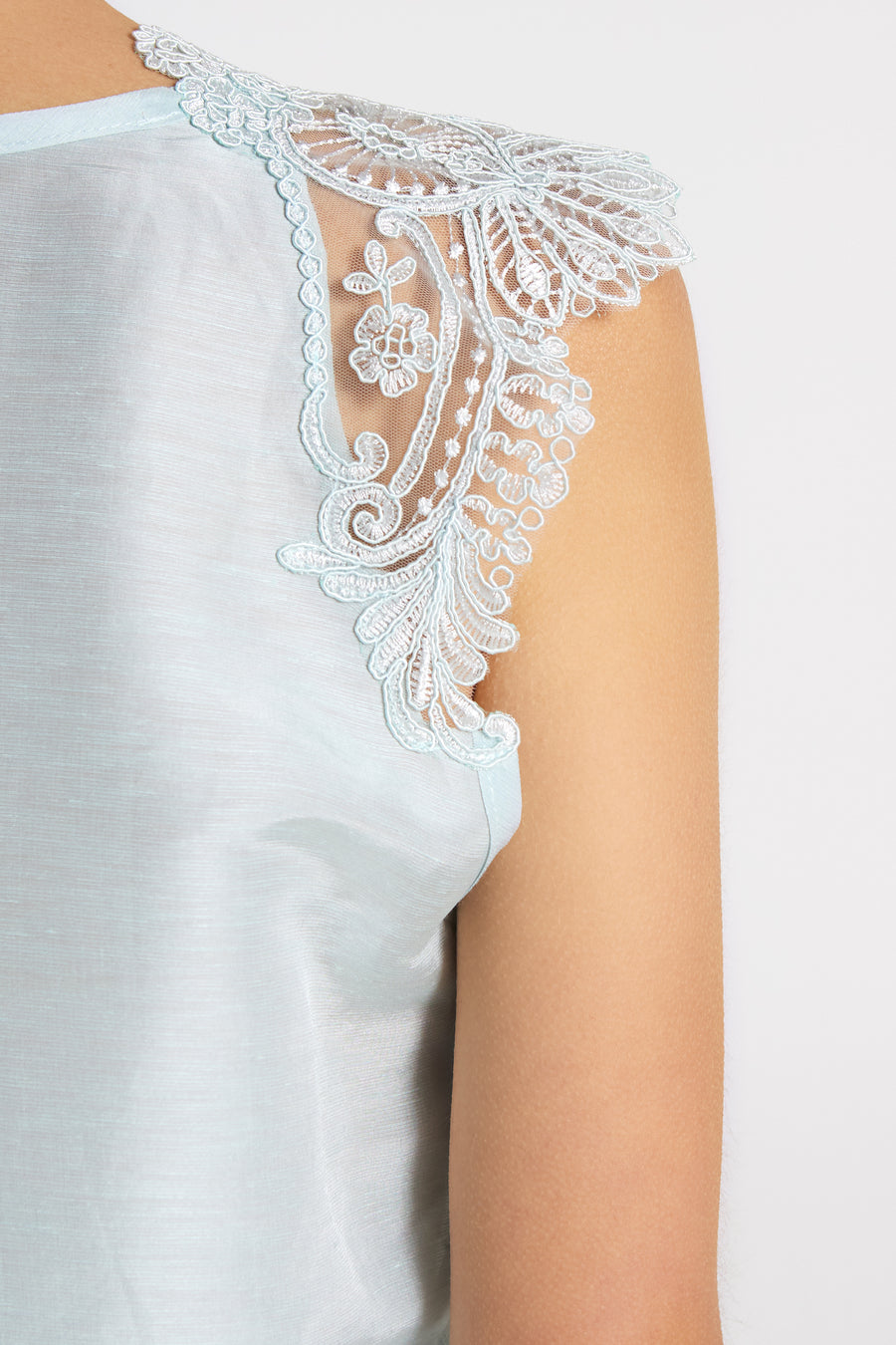 Lace shoulders top