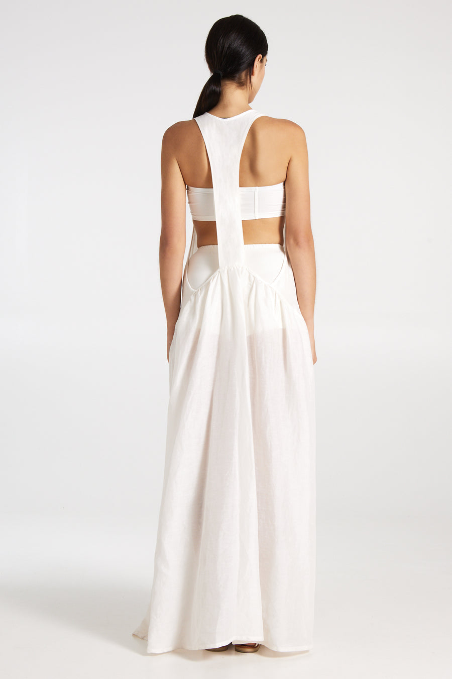 Open back long dress
