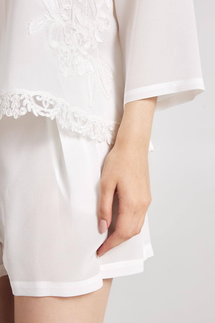 Silk Blouse with lace